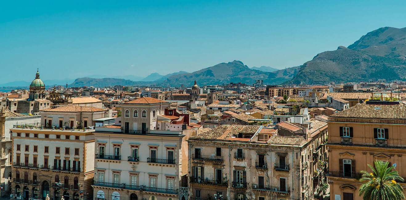 Vista de Palermo, na Sicília
